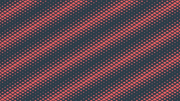 Vector Half Tone Checkered Pattern Rhombus Dot Leaning Lines Red Blue Background