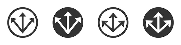 Vector icons of arrows pointing in multiple directions in both outline and filled styles Ideal for navigation directions and UI design