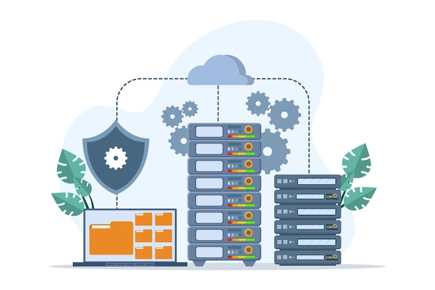 vector illustration about using Cyber Security Services to Protect Personal Data