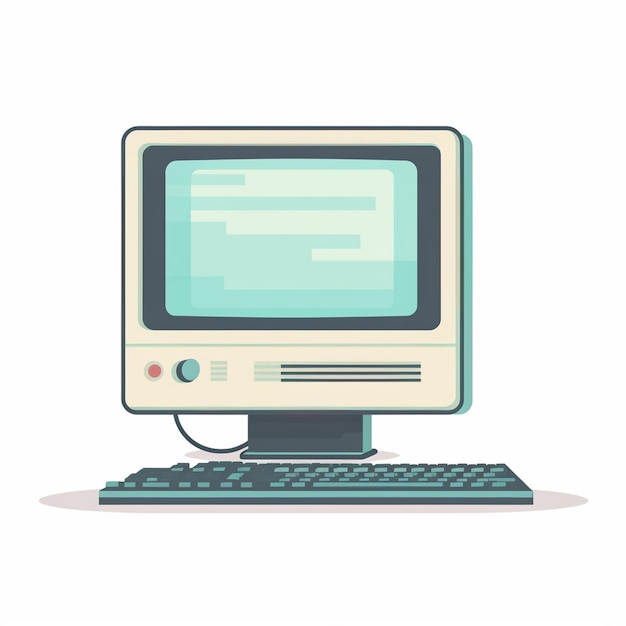 vector illustration computer technology design icon digital modern isolated display screen