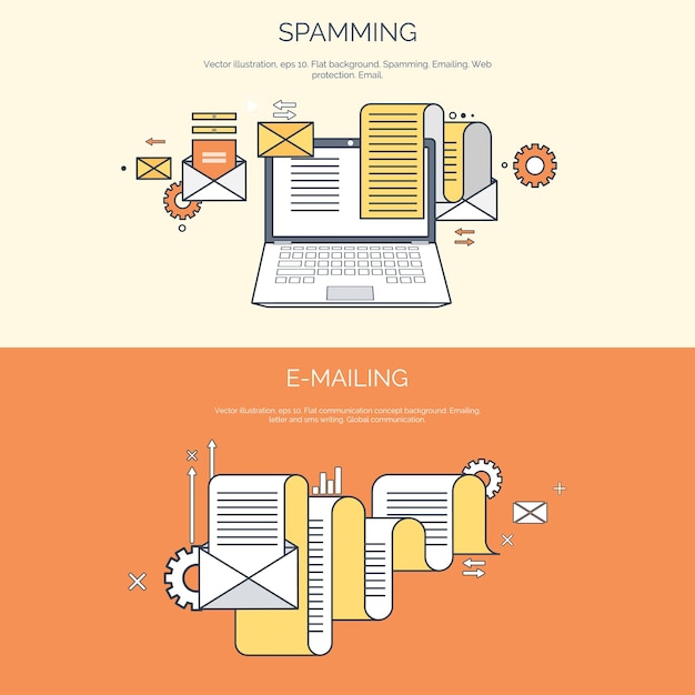 Vector illustration flat computing background programming coding web development and search seo