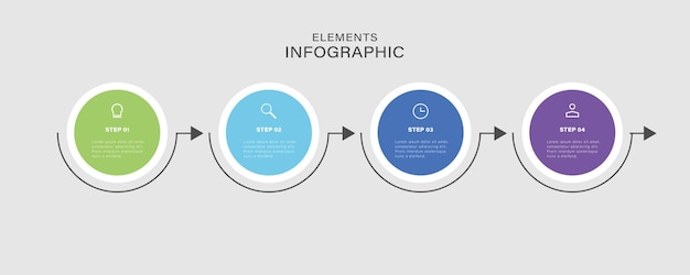 Vector illustration infographic design template with 4 options or steps