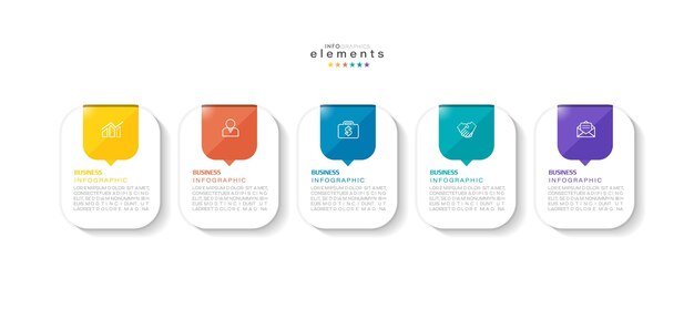 vector illustration Infographic design template with icons and 5 options or steps.