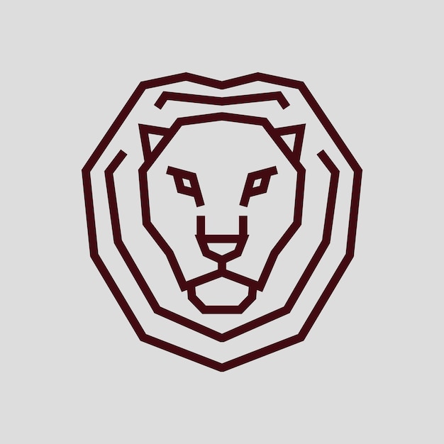 Vector illustration Lion Head logo Vector design Lion Lion Head logo Vector Cartoon design