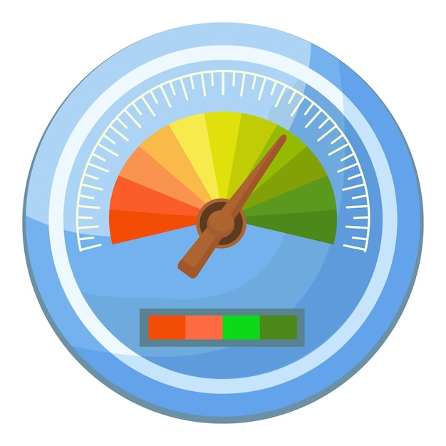 Vector illustration of a full color performance gauge