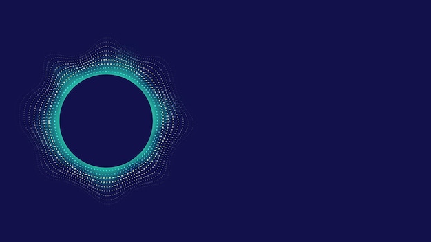 Vector illustration of Circle sphere on blue background