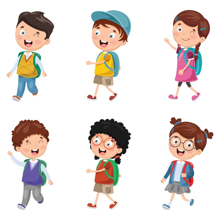 Vektori vector illustration of happy children