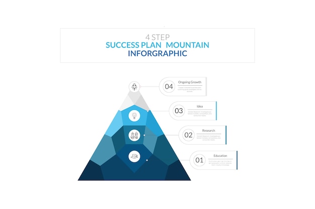 Vector illustration of Mountain Level Infographic design element