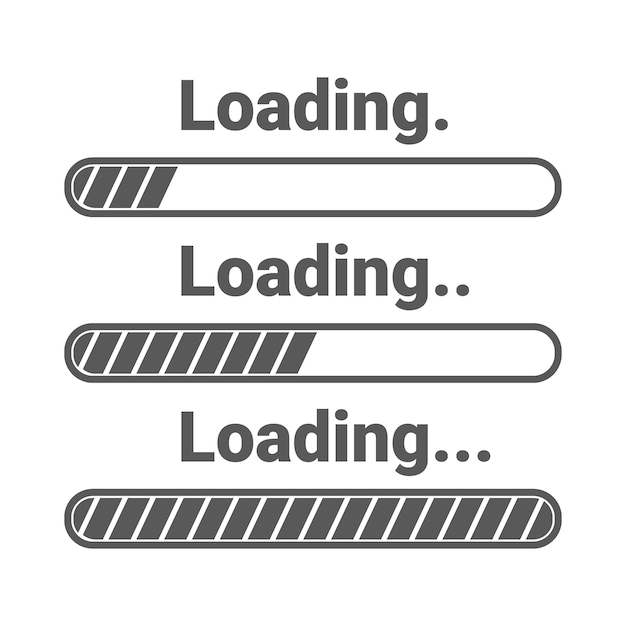 vector illustration of template loading process
