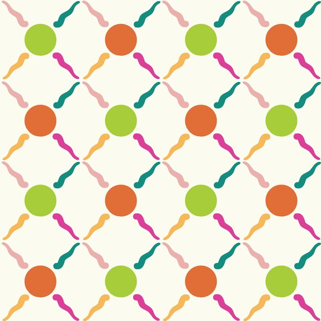 Vector image of abstract line pattern with multi colors
