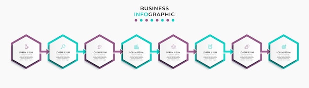 vector infographic design business template with icons and 8 eight options or steps