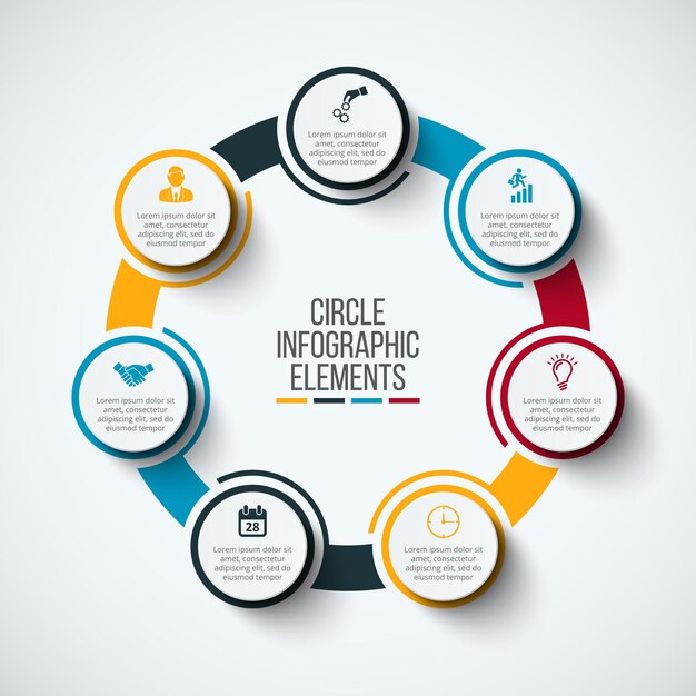 Vector infographic design template Business concept with 7 options parts steps or processes