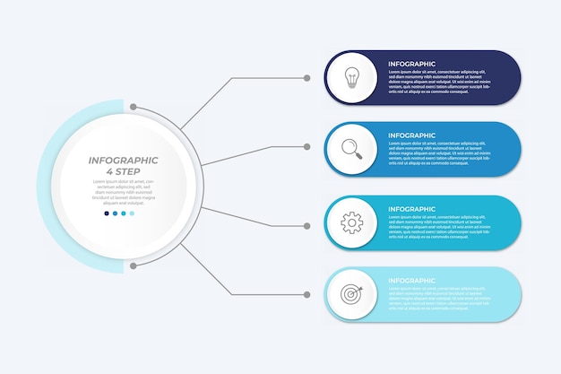 Vector infographic label design with circle infographic template design and 456 options or steps Can be used for process diagram presentations workflow layout banner flow chart info graph