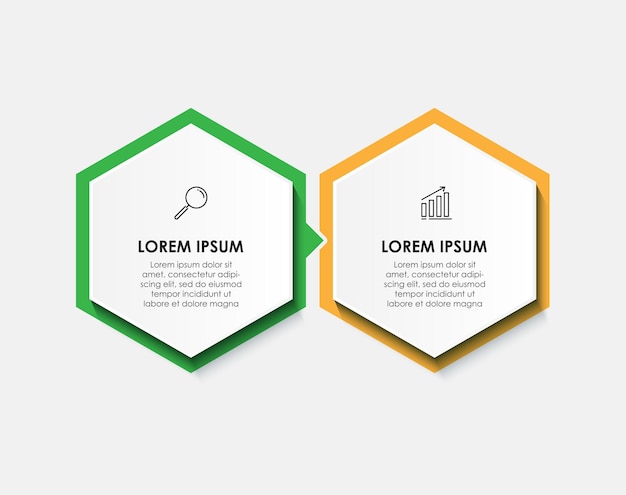 vector infographic template with icons and 2 options or steps infographics for business concept