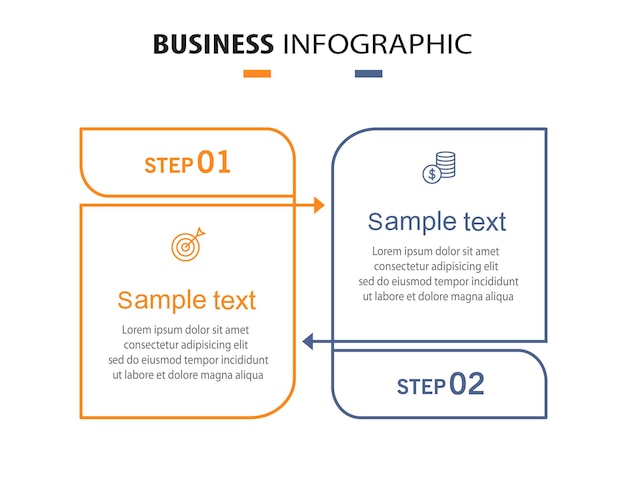 vector infographic template with icons and 2 options or steps