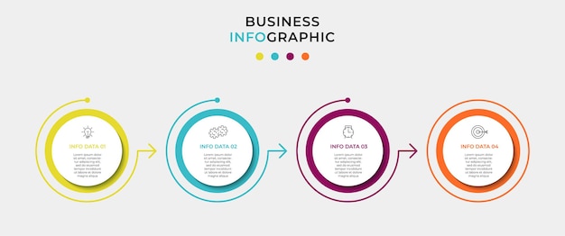 Vector Infographics with 4 options or steps. Business concept.