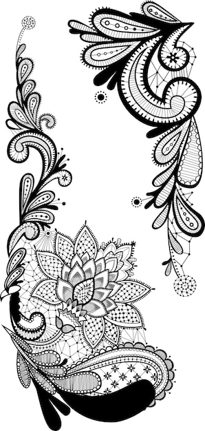 vector lace art