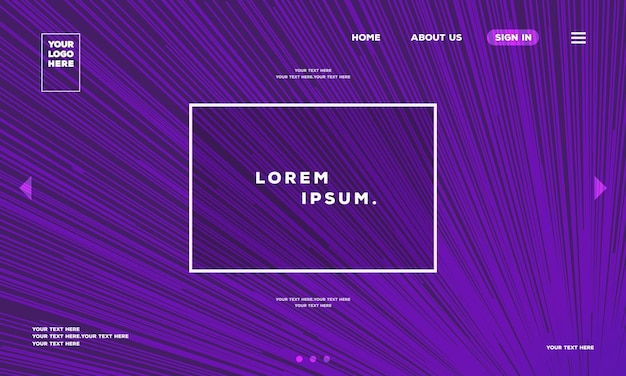 Vector landing page backdrop template Speed backgound modern gradient line style Web page Space wallpaper for graphic cosmos data flow Circular line colorful motion 10 eps