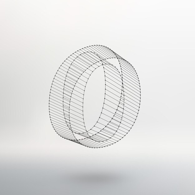 Vector low poly numbers font. Polygon number alphabet. Vector illustration.