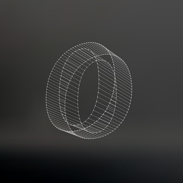 Vector low poly numbers font. Polygon number alphabet. Vector illustration.