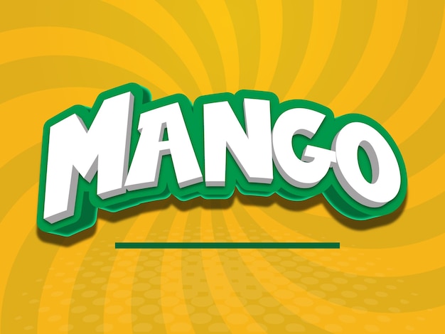 vector mango text effect editable