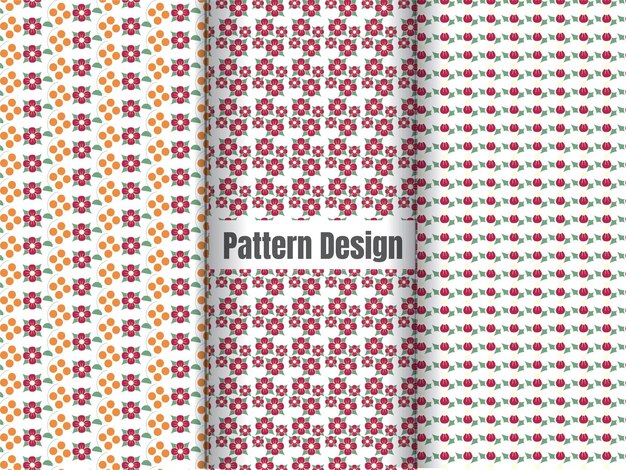 vector minimal flower seamless patterns collection abstract background