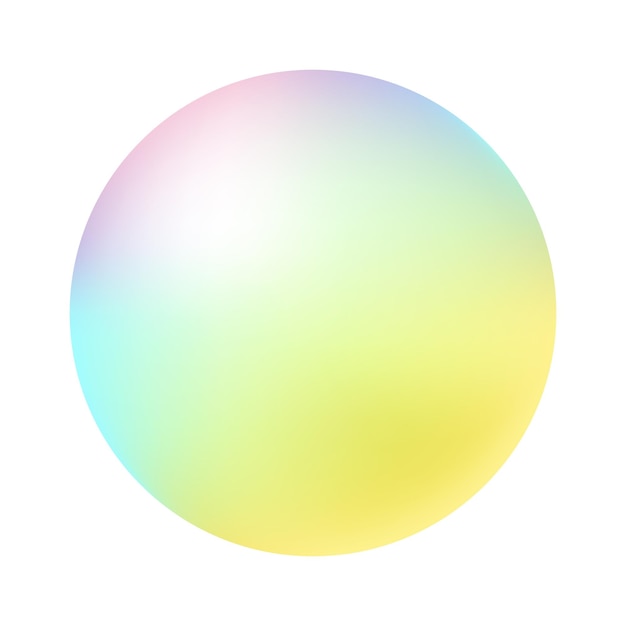 Vector modern holographic gradient on white background