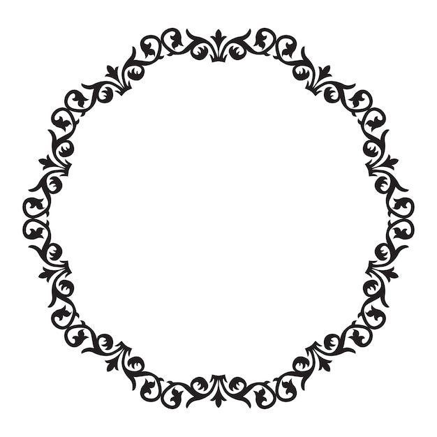 Vector ornamental frame on white background