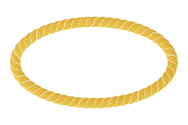 Vector Oval Frame from Golden rope for Your Element Design