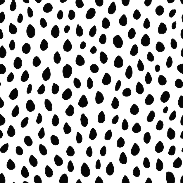 Vector pattern of black dalmatian spots or skin texture