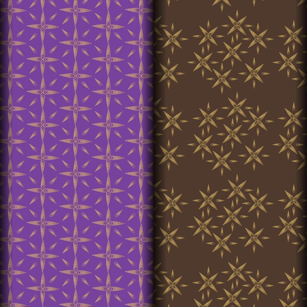 Vector pattern with abstract flowers