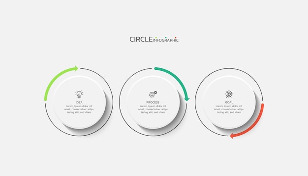 vector process business infographic template colorful design