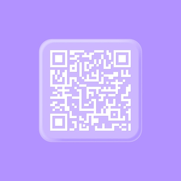 Vector QR code sample for smartphone scanning 3D Web Vector Illustrations