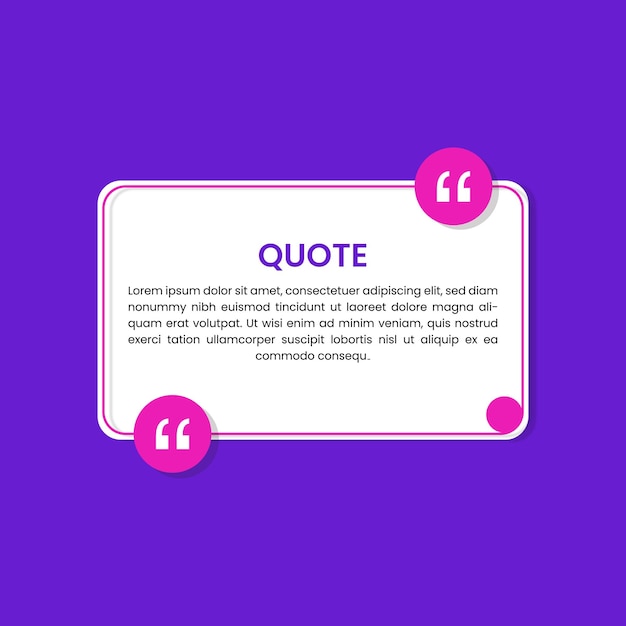 Vector Quotes Or Testimonial Template