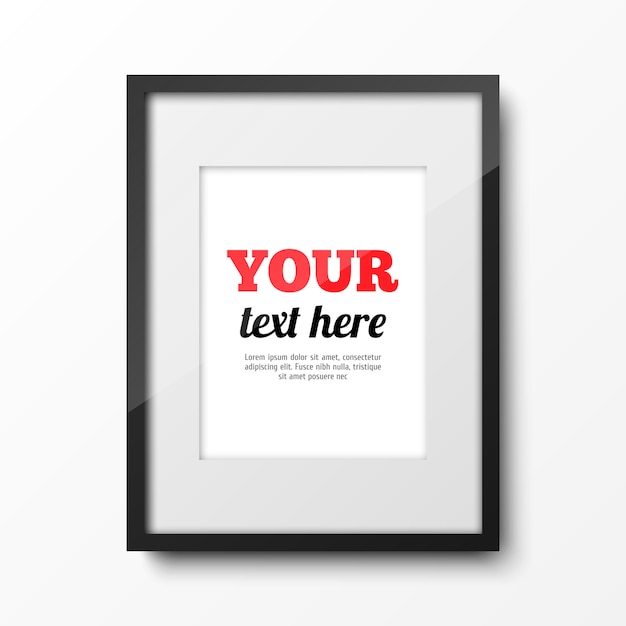 Vector realistic photo frame