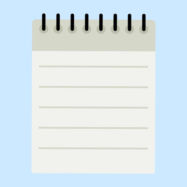 Vector realistic template notepad with spiral