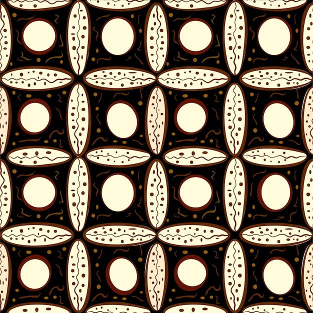 Vector Seamless Classic Brown Pattern Ellipse streak and Dot for Background Paper Wrap Banner etc