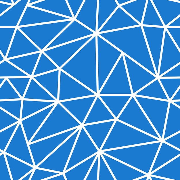 Vector seamless geometric pattern Creative endless polygonal design Blue abstract trendy background