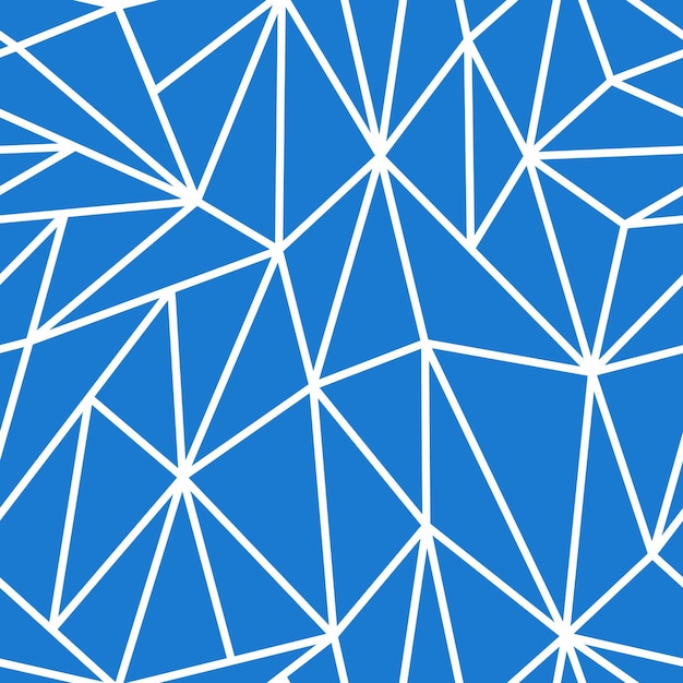Vector seamless geometric pattern Creative endless polygonal design Blue abstract trendy background