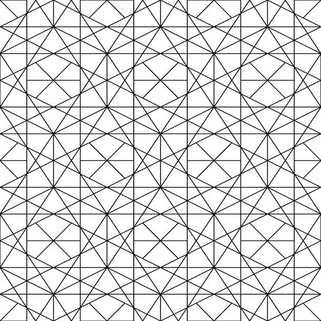 Vector seamless ornamental pattern geometric design Abstract trendy background Grid creative texture