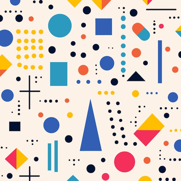 Vector Seamless Pattern of Geometric Shapes