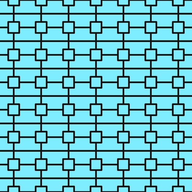 Vector seamless pattern of lines and squares on vibrant blue background for websites textile wrappers wallpapers
