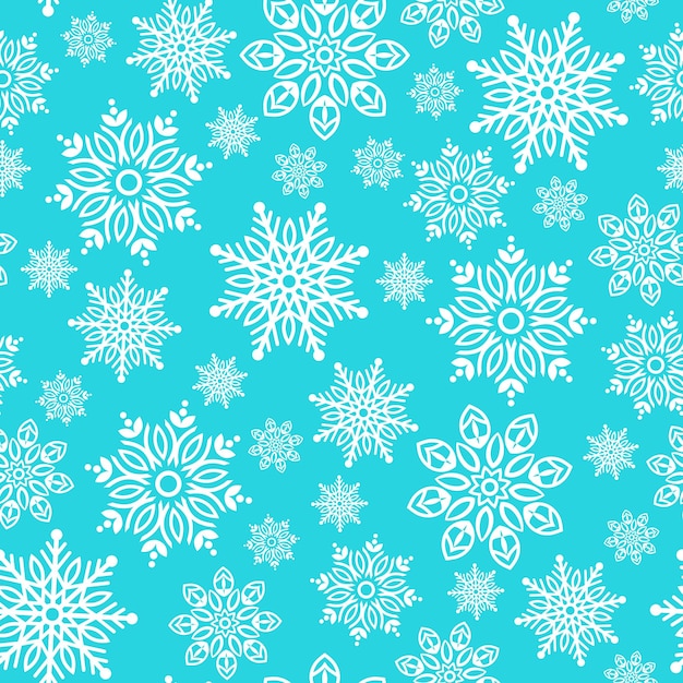 vector seamless pattern with snowflakes