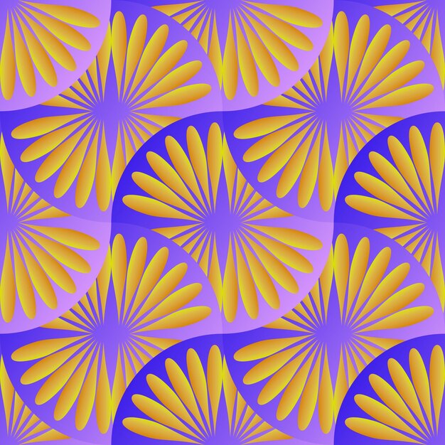 vector seamless textured abstract background in blue color combined with yellow color