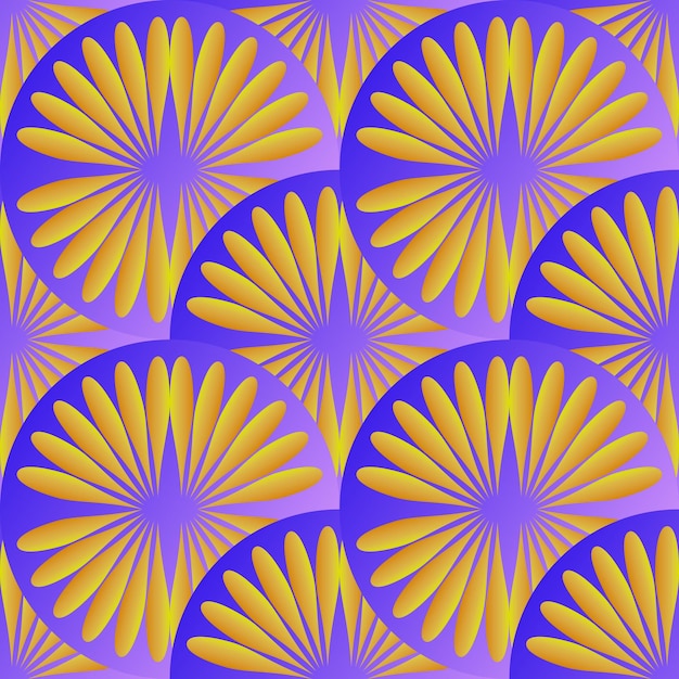 vector seamless textured abstract background in blue color combined with yellow color