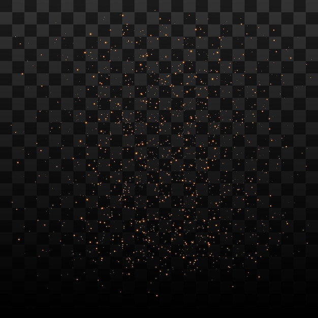Vector simple golden background vector magic sparkles png on transparent background