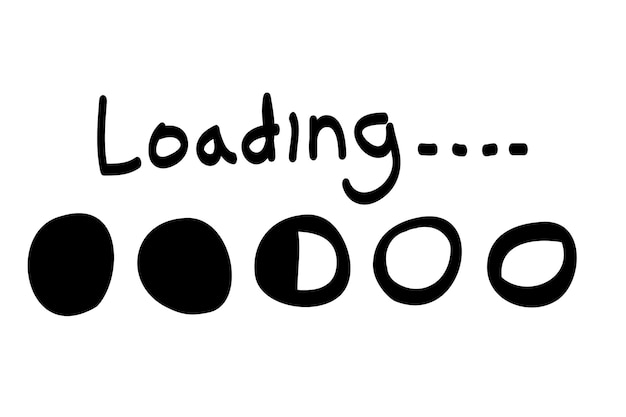 Vector Simple Hand Draw Sketch Loading or Progress bar