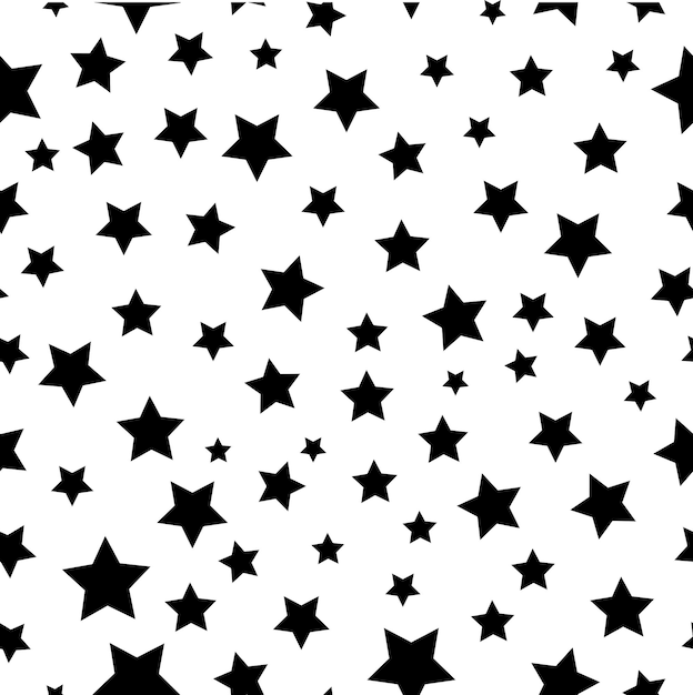 vector simple vector seamless pattern black star random position for background banner