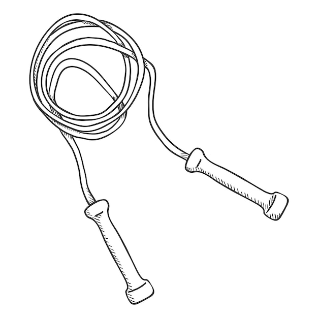 Vector Sketch Jumping Rope
