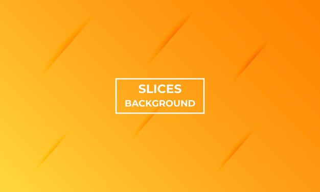 vector slices style with yellow and orange background